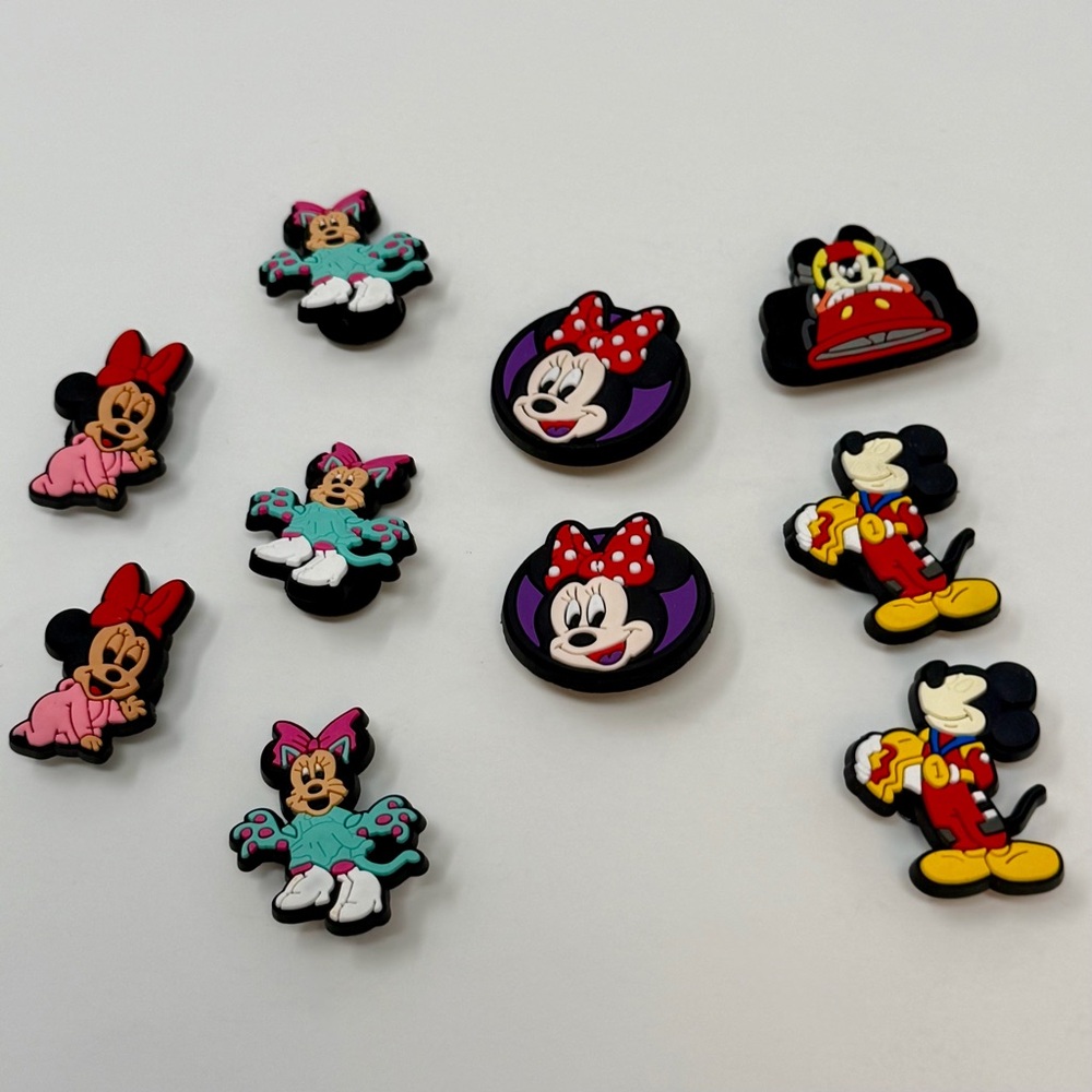 YOU PICK ONE CHARM! Disney Minnie Mouse & Mickey Mouse Multicolor Shoe Charms